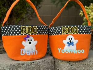 Personalized Glow-in-the-Dark Halloween Trick or Treat Basket