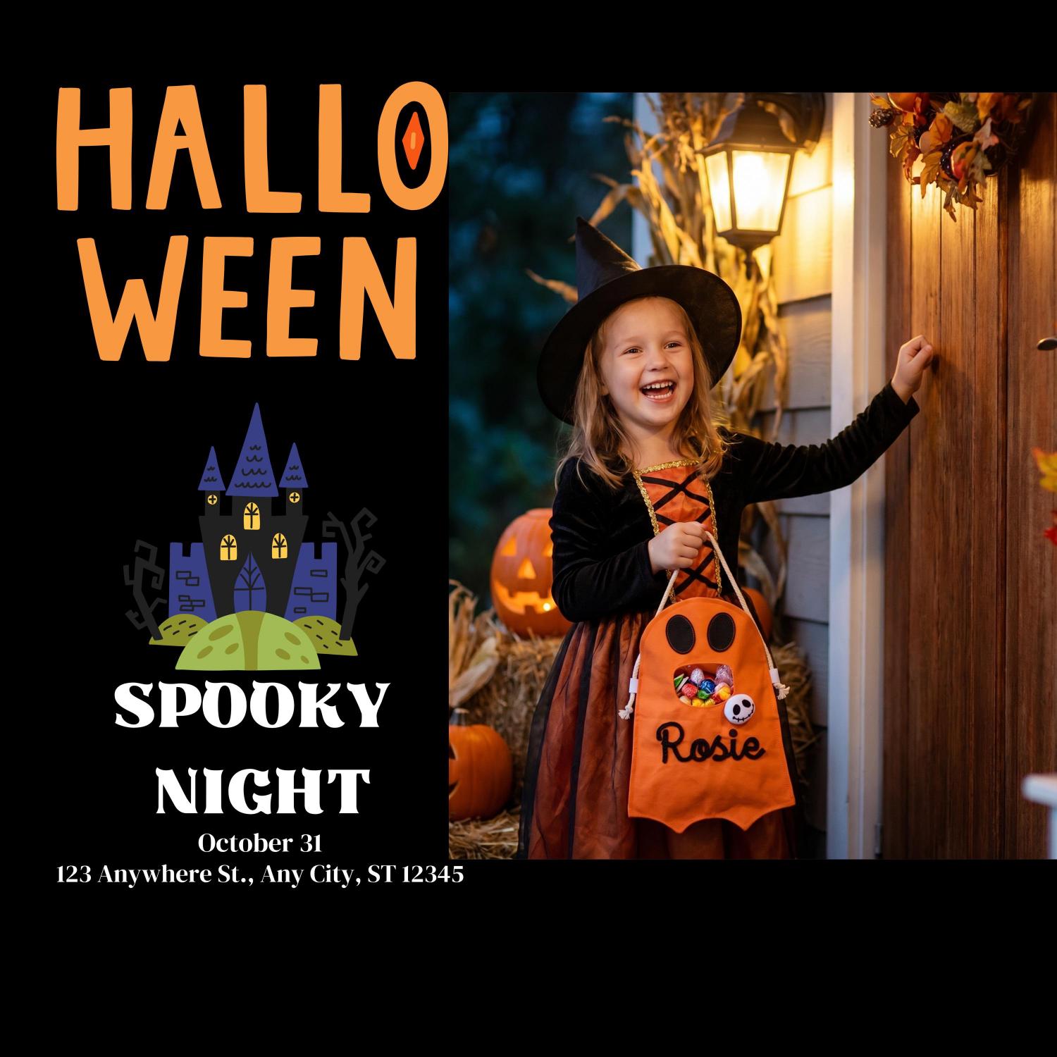 Personalized Ghost Trick or Treat Bag, Custom Halloween Candy Bag, Kids Halloween Tote with Name, Reusable Ghost Bag, Boo Basket Gift