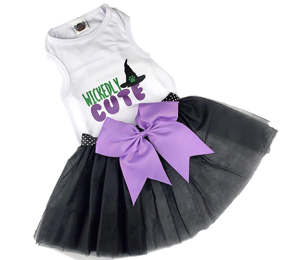 Halloween Witch costume for dog |  Fits for 3-95 lbs | XXS-5XL |  Halloween dog costume | Dog Witch Costume