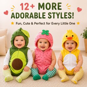 Cute Baby Costume Romper & Socks Set, Newborn Halloween Outfit, Infant Animal Fruit Hoodie, Baby Shower Gift, Unisex 0-24 Months