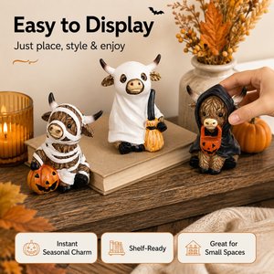 🎃🐮 Bring Home the Cutest Highland Cow Halloween Vibe