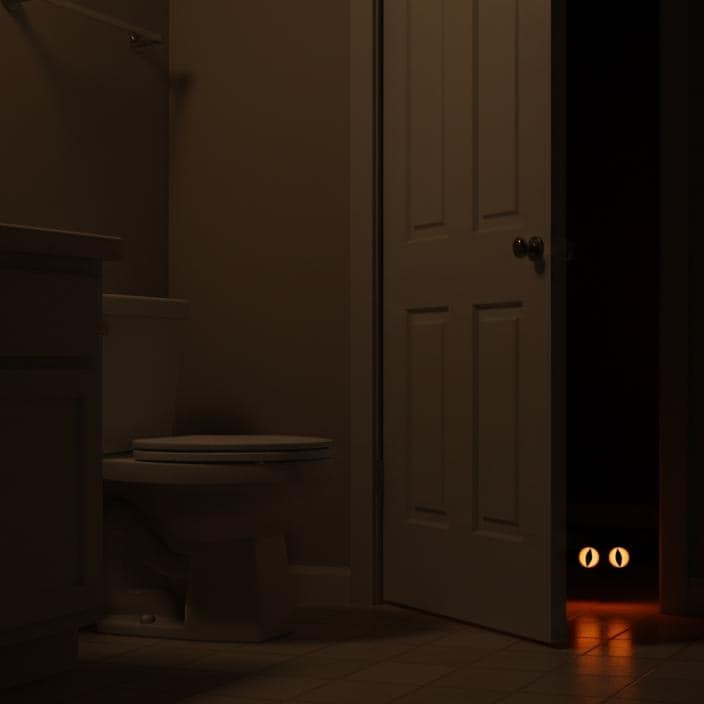 MINI Creepy Glowing Eyes Halloween Decoration - Remote Control, Timer, Battery Powered, Place Anywhere!