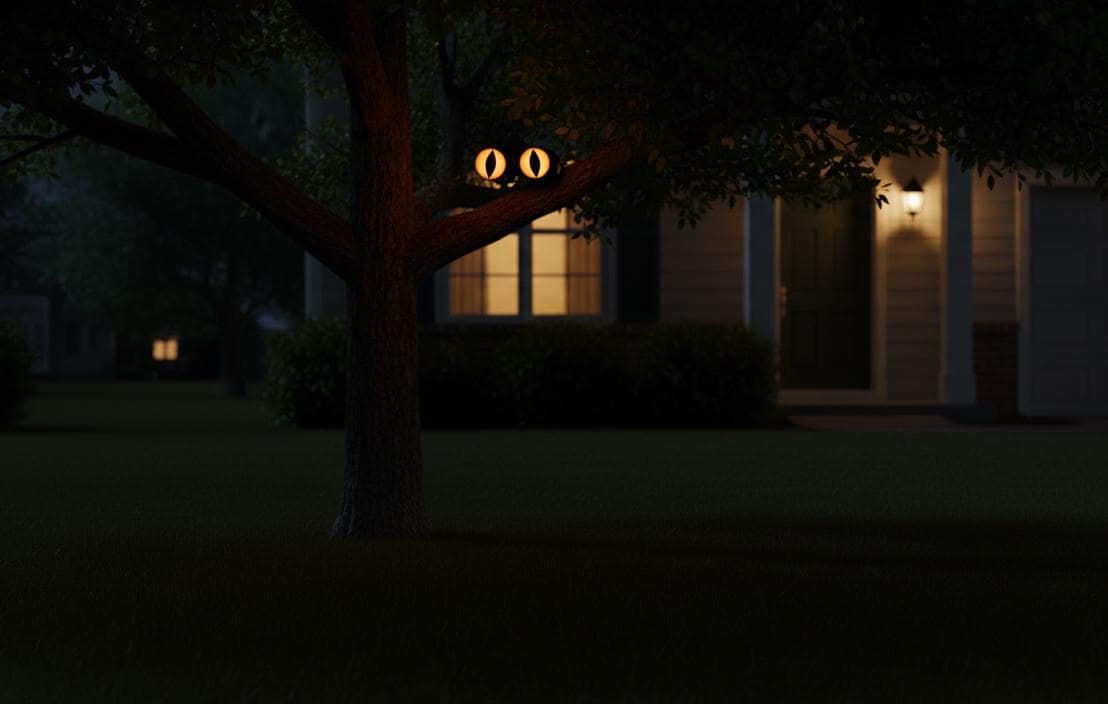 MINI Creepy Glowing Eyes Halloween Decoration - Remote Control, Timer, Battery Powered, Place Anywhere!