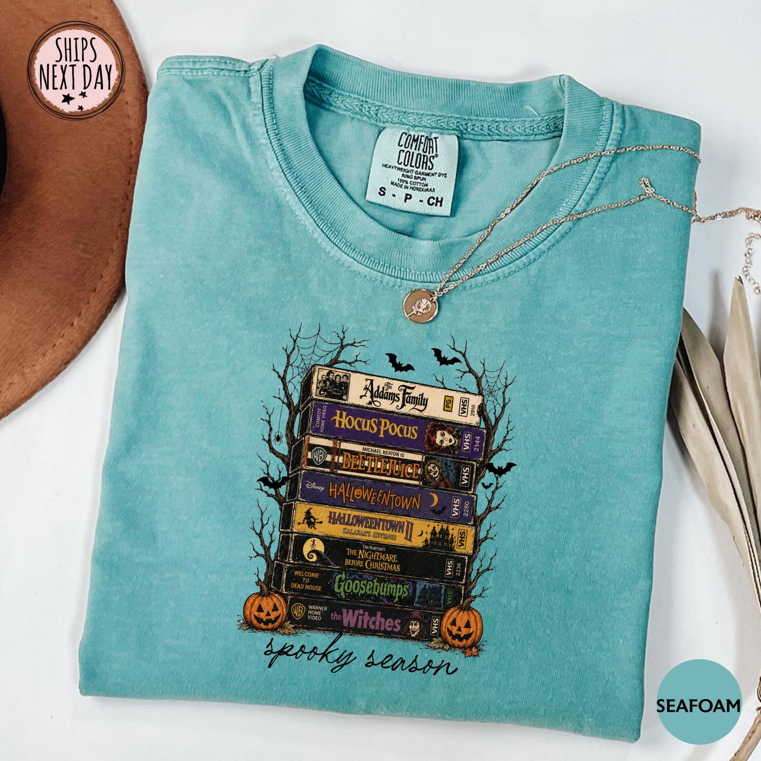Comfort Colors® Vintage Halloween VHS Tee - Retro Spooky Season Shirt - Funny Horror T-shirt -Scary Movie Halloween Shirt