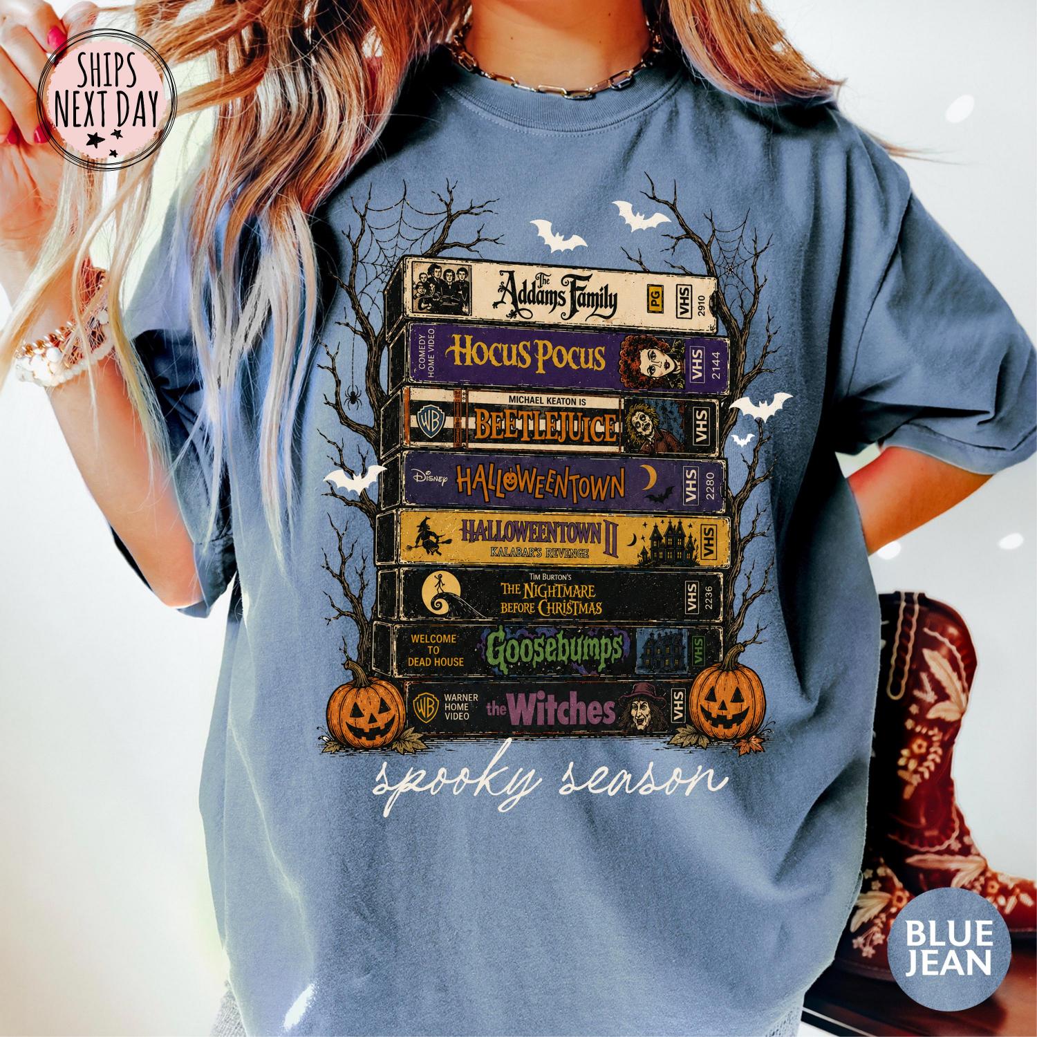 Comfort Colors® Vintage Halloween VHS Tee - Retro Spooky Season Shirt - Funny Horror T-shirt -Scary Movie Halloween Shirt