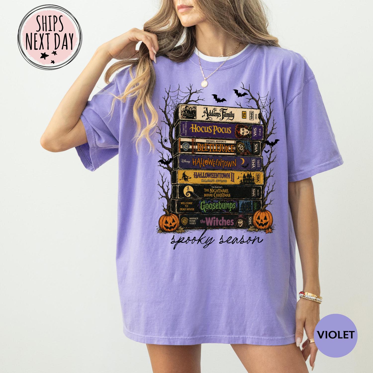 Comfort Colors® Vintage Halloween VHS Tee - Retro Spooky Season Shirt - Funny Horror T-shirt -Scary Movie Halloween Shirt