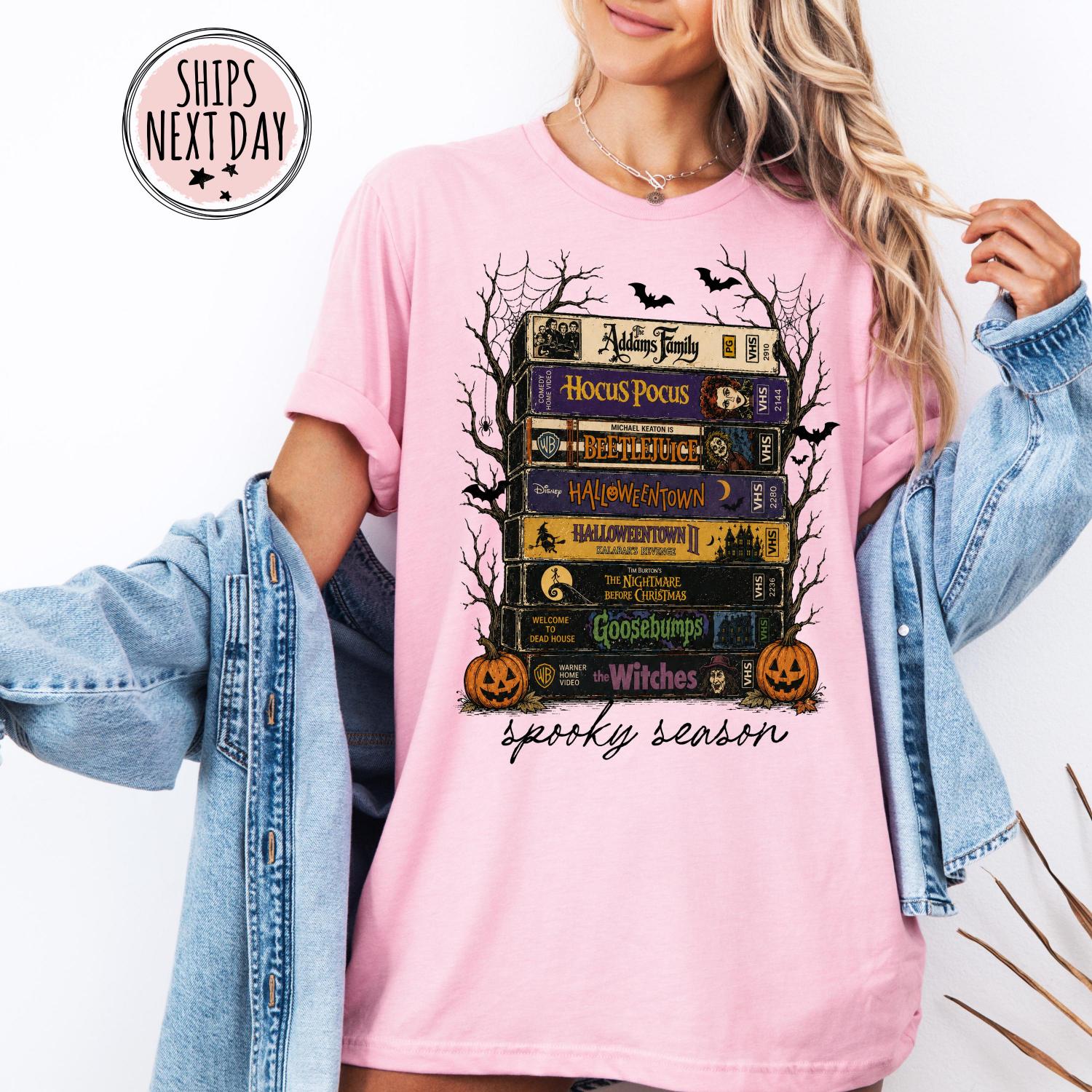 Comfort Colors® Vintage Halloween VHS Tee - Retro Spooky Season Shirt - Funny Horror T-shirt -Scary Movie Halloween Shirt
