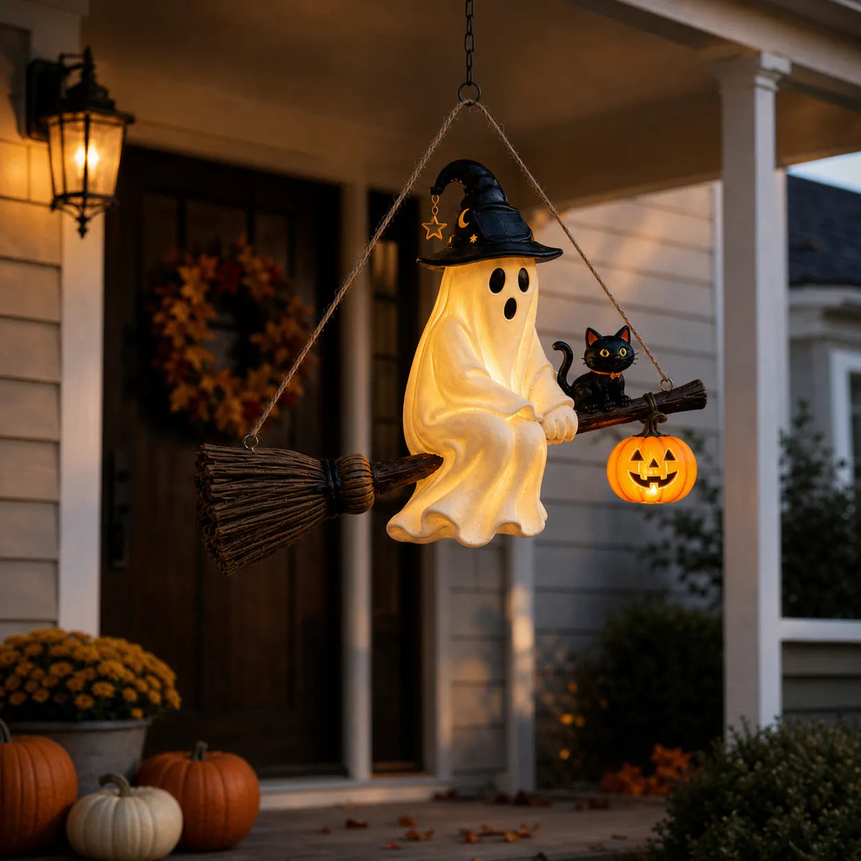 🌙Solar Ghost Hanging Light ——From Daylight Charm to Evening Glow