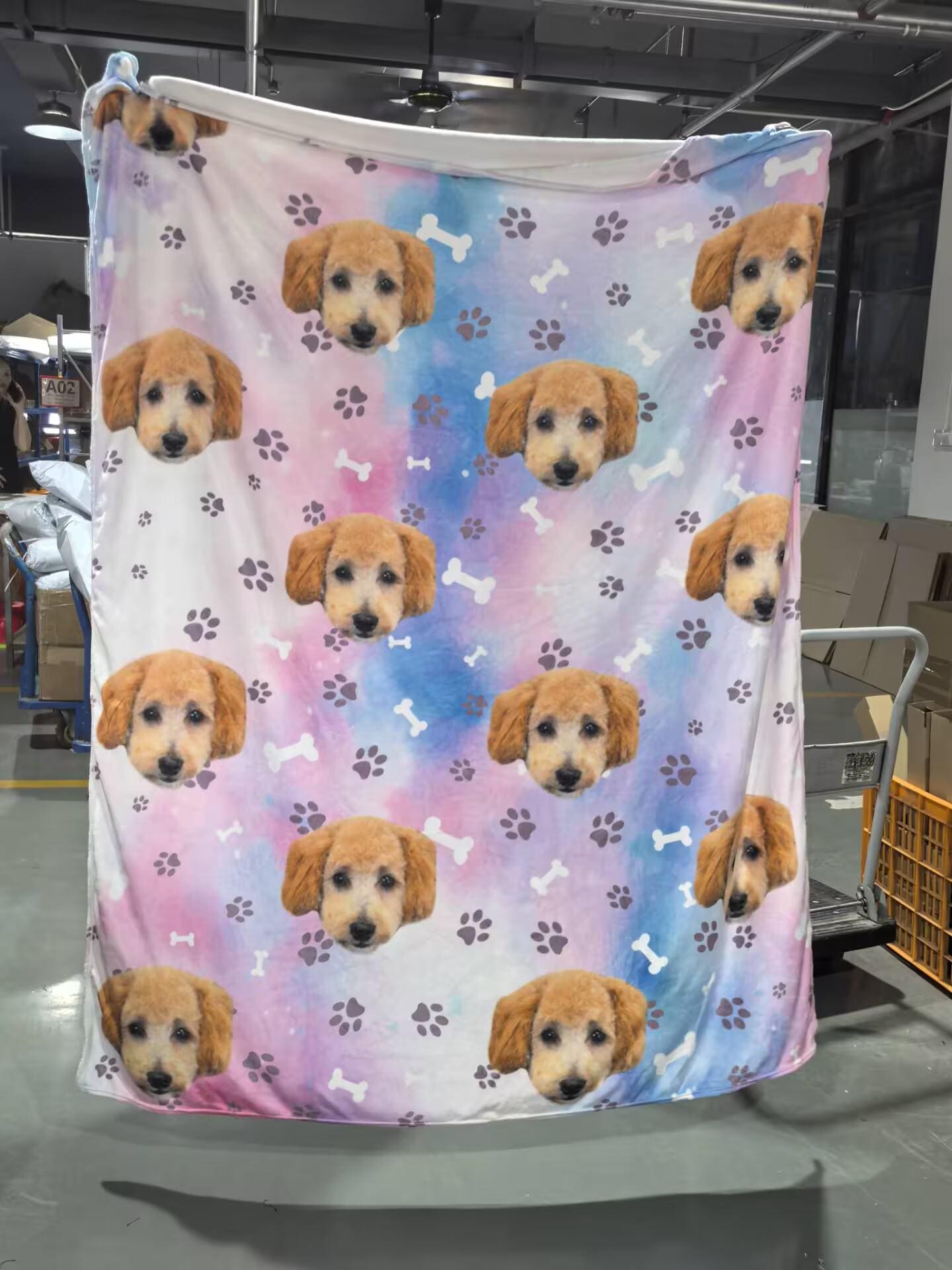 Custom Pet Picture Blanket, Personalized Face Blankets, Dog Cat Memorial Gifts, Christmas Gift